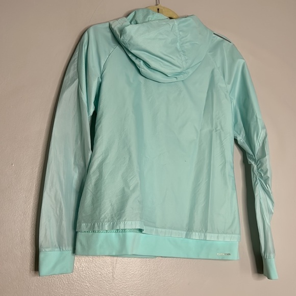 Adidas windbreaker women’s running jacket seafoam blue small women’s - Picture 5 of 7